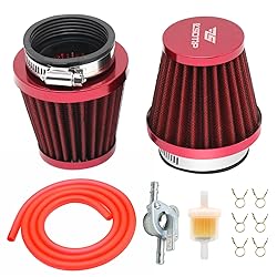 YWLUWEI 2pcs 38mm Motorcycle Air Filter with Fuel