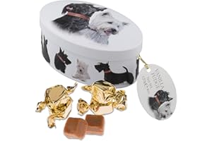 Gardiners of Scotland Handmade Fudge 120g Oval Tin, Scottie Dog Vanilla Fudge