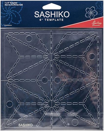 Amazon Com Sew Easy Sashiko Embroidery Template 6 X 6in Asa No Ha Hemp Leaf