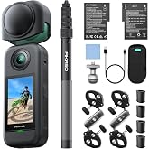 AKASO 360 Action Camera Motorcycle Combo- 5.7K 360 Video, 360-SuperSmooth | 1/2" 48MP Sensors, Invisible Selfie Stick, 72MP 360 Photo, 360&deg; Horizon Lock, AI Tracking, 2x Rechargeable Battery