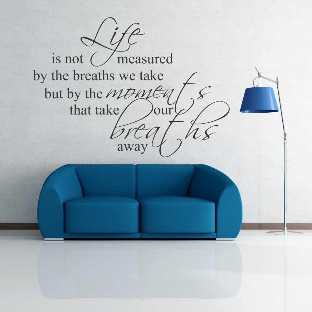 Best wall decals for the living room moments and breath quotes