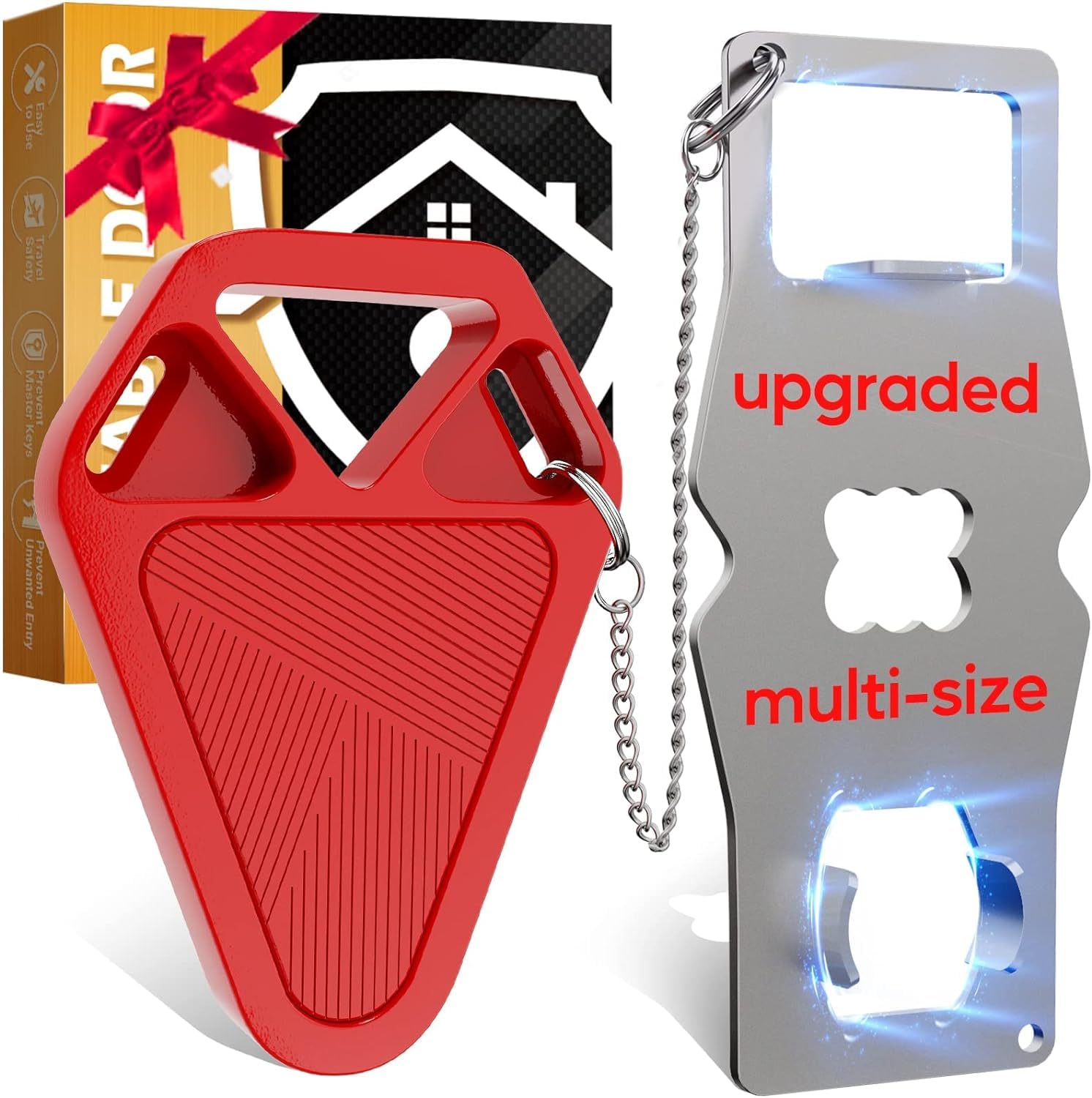 Photo 1 of Portable Door Lock Travel Hotel Safety: Hotel Door Locks for Travelers, Home Apartment Security Locker from Inside Room Bedroom Women Travel Gifts Traveler Stocking Stuffers Traveling Essentials