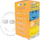 Scrub Daddy 6 Kitchen Sponges & 1 Daddy Caddy Dish Sponge Holder - BPA Free & Made with Polymer Foam - Stain & Odor Resistant