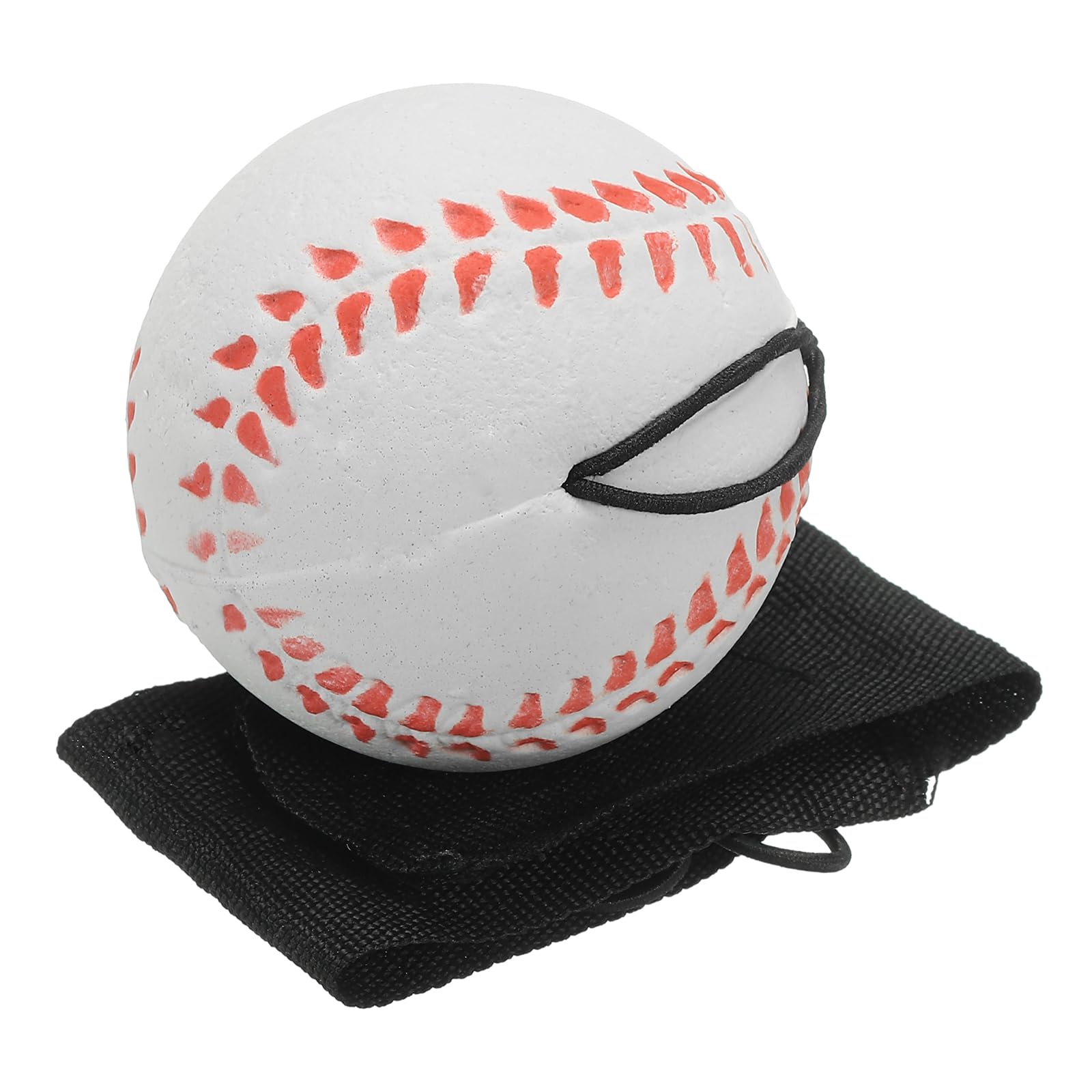 PATIKIL 2.5 Inch Sports Wrist Ball, Baseball Rubber Rebound Wristband Wrist Return Ball Sport on a String for Exercise Play, White