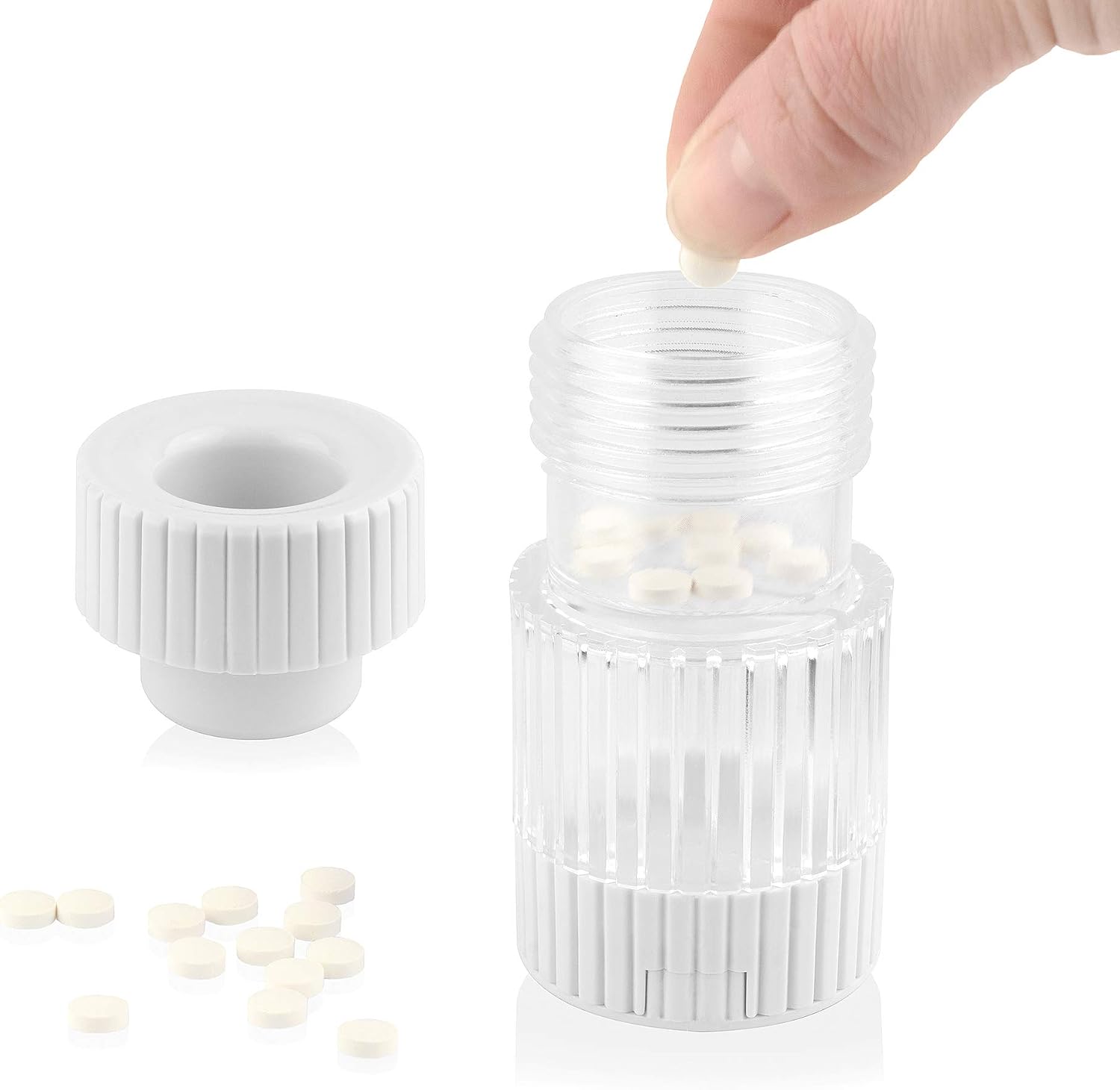 Tabtime 3 in 1 Pill Cutter & Pill Splitter, Compact, Portable Pill Crusher & Tablet Crusher with 2 Compartments, Splits - Image 5