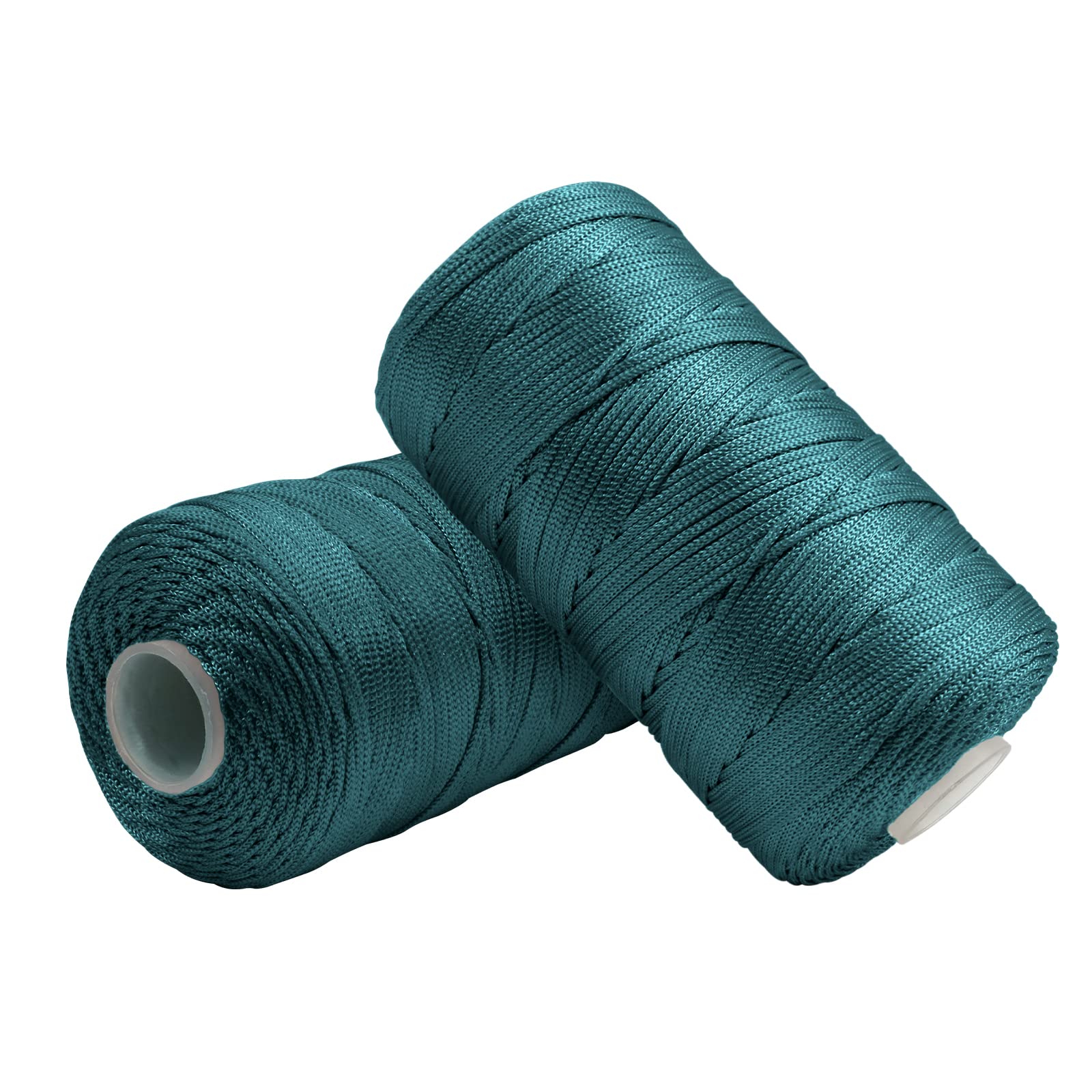 Uiopa Macrame Cord 1.5mm x 400m, Nylon Macrame Yarn for Crochet and Knitting, Dark Peacock Blue Crochet Yarn for Wall Hangings, Dream Catchers, Jewelry Making, DIY Craft Project