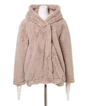 Amazon イング Ingni ファーフード コート ベージュ M コート