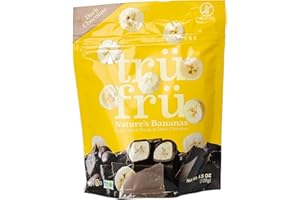 AZEKO TRU FRU Chocolate Covered Hyper-Dried Bananas 4.5 Ounces