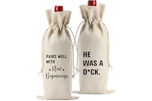 FBCCZEY Divorce Gifts for Women Wine Bag, Breakup Gifts for Women, Divorce Party Decorations for Women, Pairs Well with New Beginnigs Wine Bag, New Beginning Gifts for Women Wine Bottle Bag