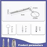 Siqian Glasses Screwdriver 2 Pcs Multifunction Mini Repair Tool 3 in 1 Keychain view 2