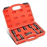 DNA MOTORING 10pc Motorcycle Fly Wheel Puller Set, Universal Flywheel Puller Set Compatible with Yamaha Honda Suzuki Kawasaki Ducati, Red, TOOLS-00608