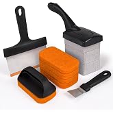SHINESTAR 12-Piece Griddle Cleaning Kit for Blackstone Flat Top Grill | Includes Scouring Pads with Handle, Cleaning Brick, Scraper, Brush &ndash; Deep Cleaning, Degreaser &amp; Stain Removal