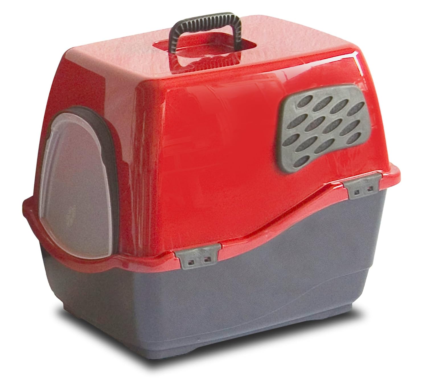 Memorials Medium/Large Tan/Blue Marchioro Bill 2F Covered Cat Litter Pan with Filter Pet Supplies