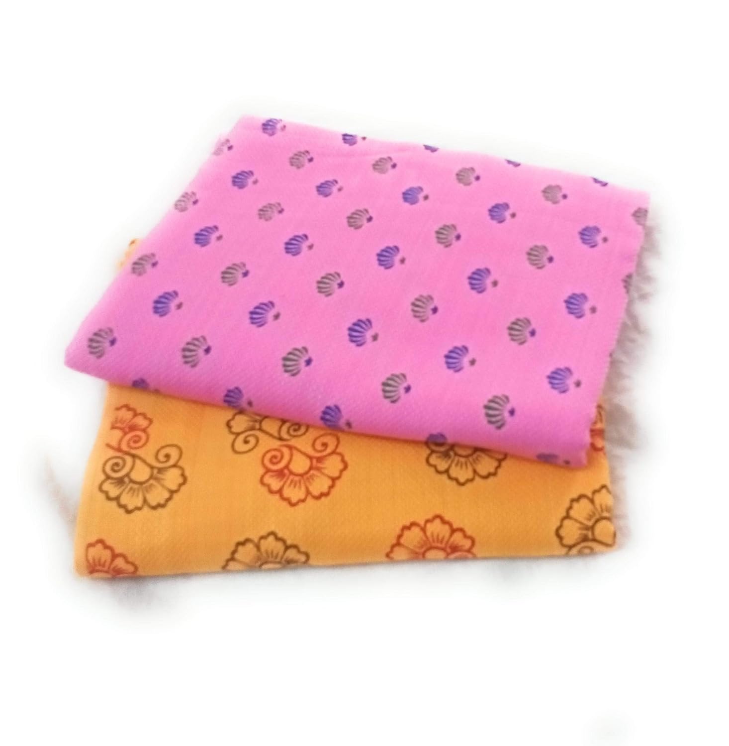 Khadi Cotton bath towels Traditional Light Floral Printed Cotton Bath