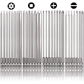 30 Pcs Long Screwdriver Bits for Drill Set, Mixiflor 1/4 Inch Hex Shank S2 Steel Magnetic 4 Inch Long Drill Bits with Storage Box(Slotted+Cross+Square +Torx)