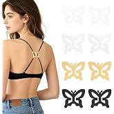 QIUTIMIY Bra Strap Clips for Racerback,Bra Strap Holders for Slipping,Anti-Slip Buckles Bra Converter Cleavage,8pcs