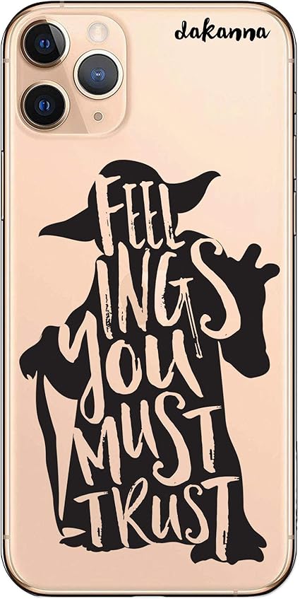 Dakanna Custodia Compatibili Con Iphone 11 Pro Max Sfondo Trasparente Con Disegni Frase Motivazione Feelings You Should Trust In Morbida Silicone Tpu Flessibile Shell Case Cover In Gel Amazon It Elettronica