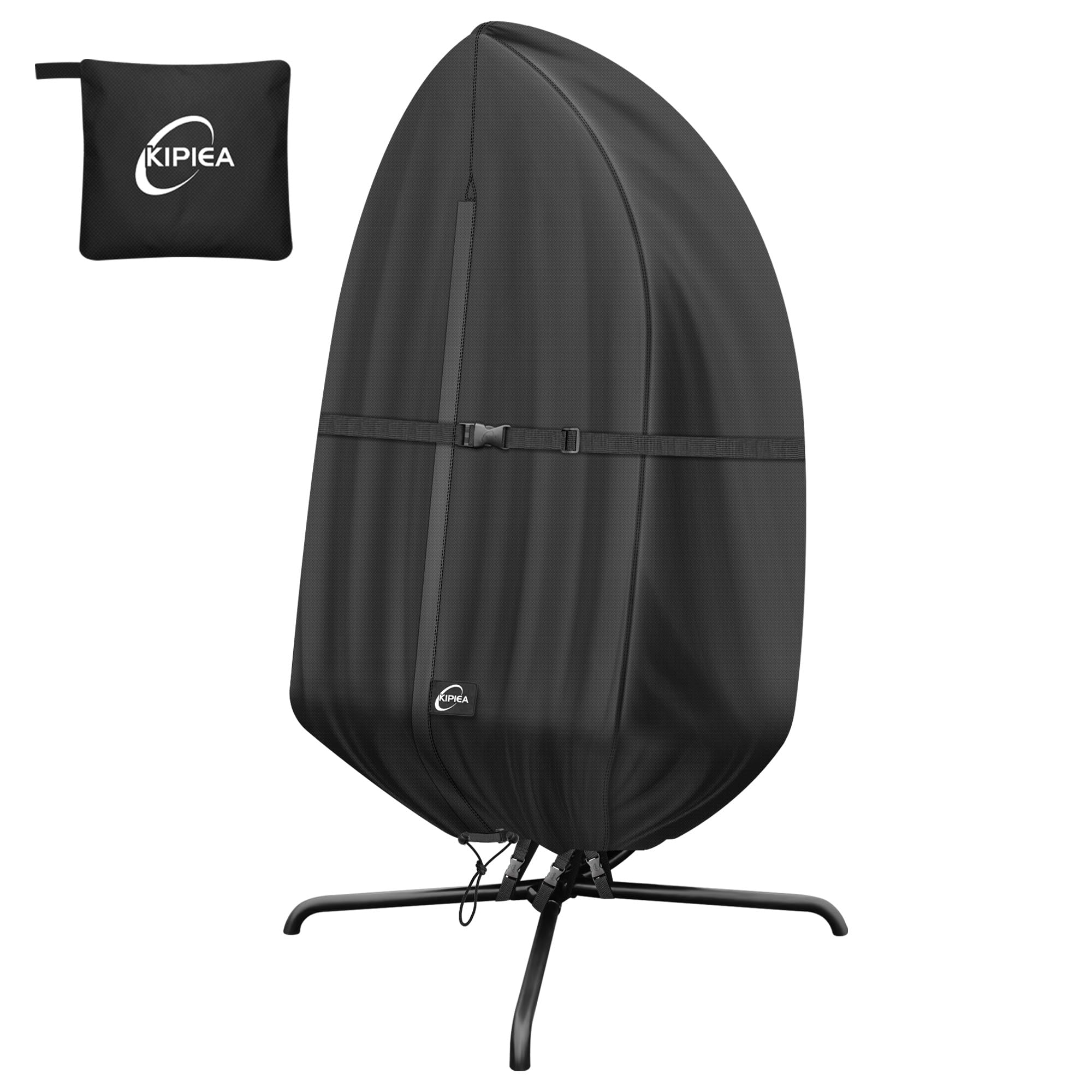 Photo 1 of Kipiea Patio Egg Chair Covers Waterproof, Upgraded Outdoor Hanging Egg Chair Covers with Waterproof Zipper, 420D Single Seat Swing Chair Cover, Windproof, Anti-UV, No Tears ( Up to 45" W x 75"H )