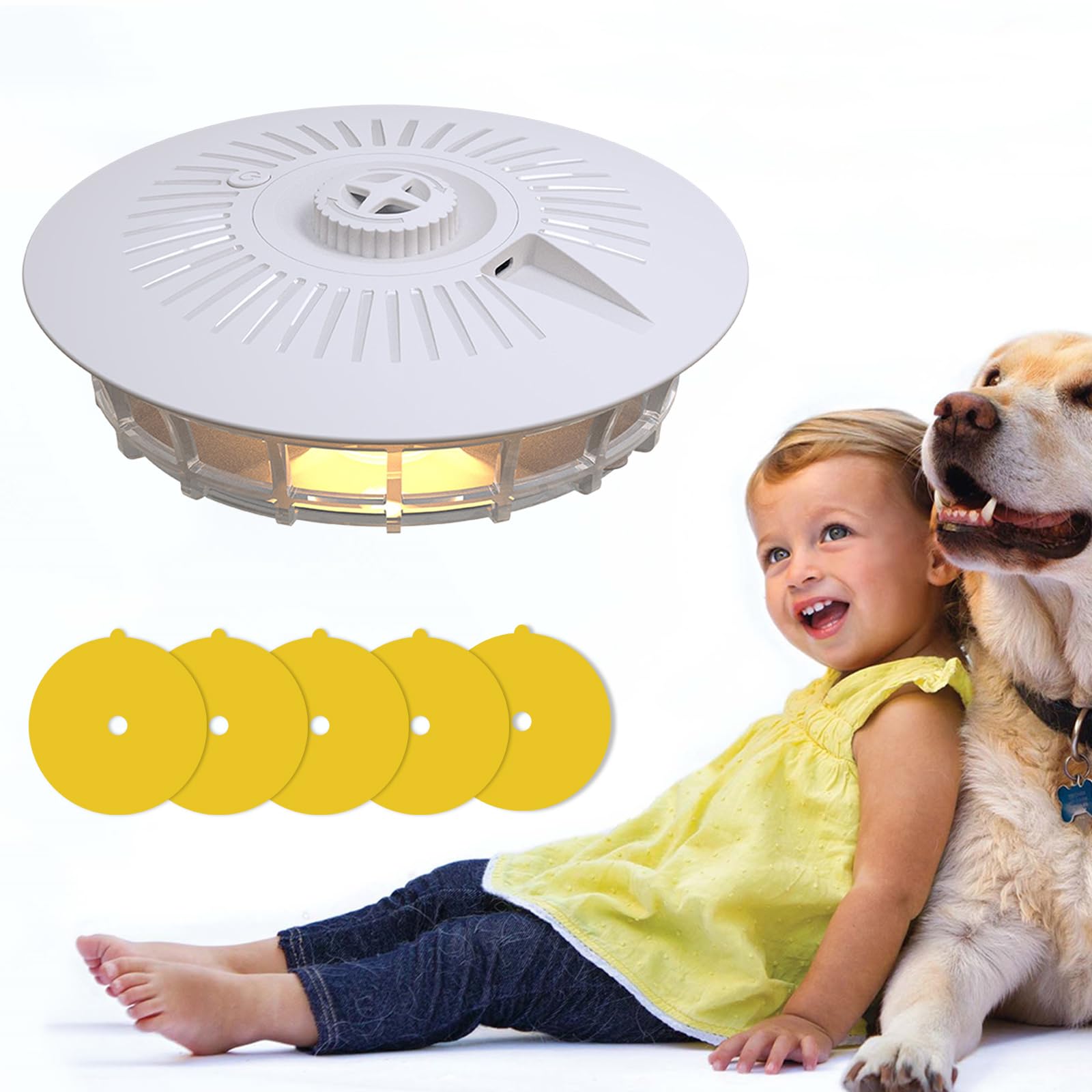 COZHYESS 1 Pcs Dome FIea Trap, Electric FIea Trap, Indoor Ins-ect Trap Trap Catcher, Indoor Flea Trap Sticky, Effective Flea Trap for Gnat, Moth, Fruit Best Control for Home