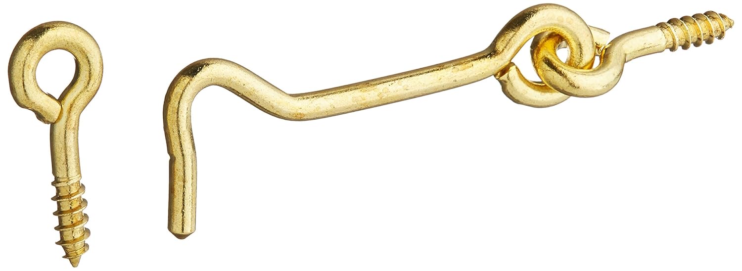 Eye Bolts National Hardware V2001 21/2 Hook & Eye in Solid Brass
