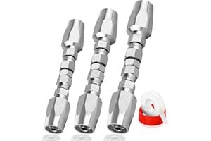 AQUANPT 3pcs Hydraulic Hose Repair Kit, 1/4", 3/8", 1/2" Hydraulic Hose Field Repair Kit, Heavy Duty Galvanized Carbon Steel