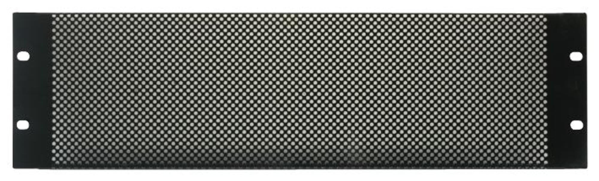 PULSE 19" Rack Mesh Vented Panel – 3U, Steel, Black Powder Coating – Rack Ventilation Panel for 19" Cabinets