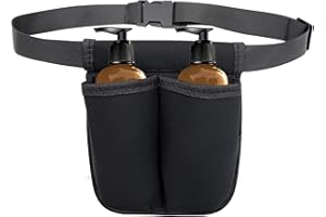 Massage Lotion Holster Adjustable Massage Holster Belt with Multi Pockets Washable Massage Oil Holster for Cream Professional