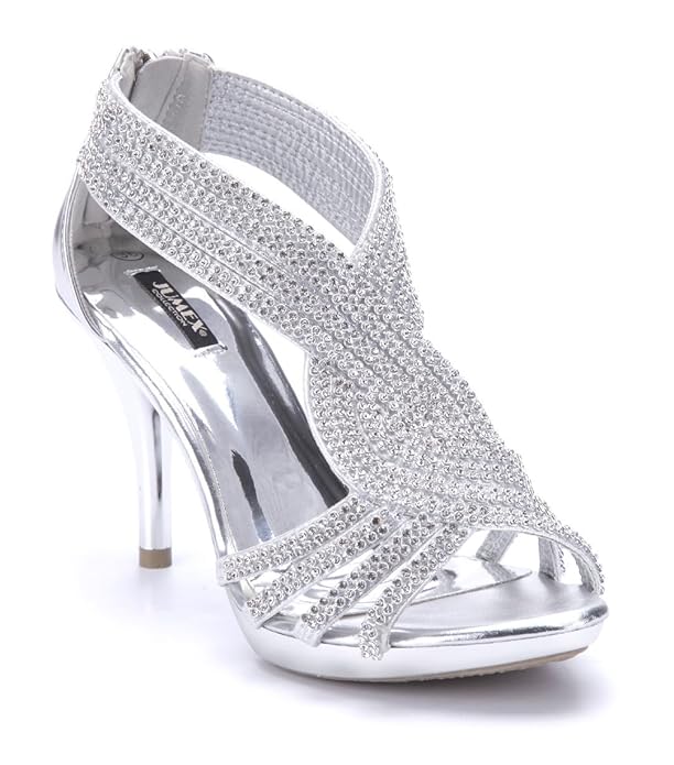 Schuhtempel24 Damen Schuhe Sandaletten Sandalen Stiletto Ziersteine 9 cm