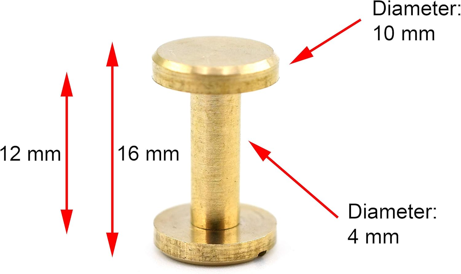 SILMEN Quality Flat Head/Concave Head Solid Brass Chicago Screw Rivets 10 pcs Decoration for Making/Repairing Belt - Image 4