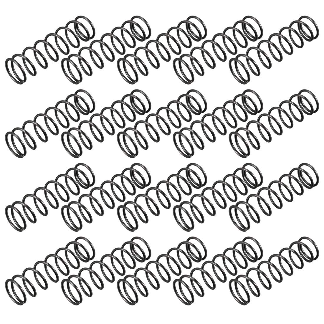 sourcingmap Compression Spring - 1.2mm Wire Dia , 13mm OD , 45mm Free Length Spring Steel Extension Spring,Black,10Pcs