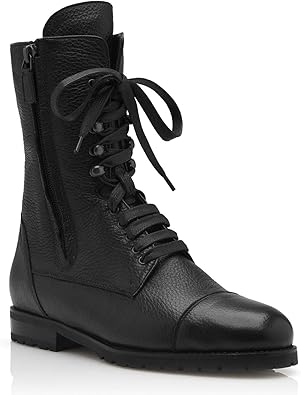 flat ankle boots with toe cap detail