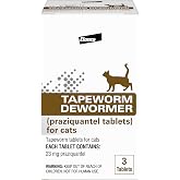 Elanco Tapeworm Dewormer (praziquantel tablets) for Cats and Kittens 6 Weeks and Older, 3-count