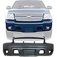 Front Bumper Cover Primed Plastic With Fog Light Holes For 2007-2014 Chevrole Suburban Avalanche Tahoe Direct Replacement 25814570