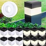Hicarer 12 Pack Solar Fence Post Cap Lights 2in x
