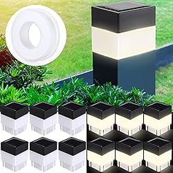 Hicarer 12 Pack Solar Fence Post Cap Lights 2in x