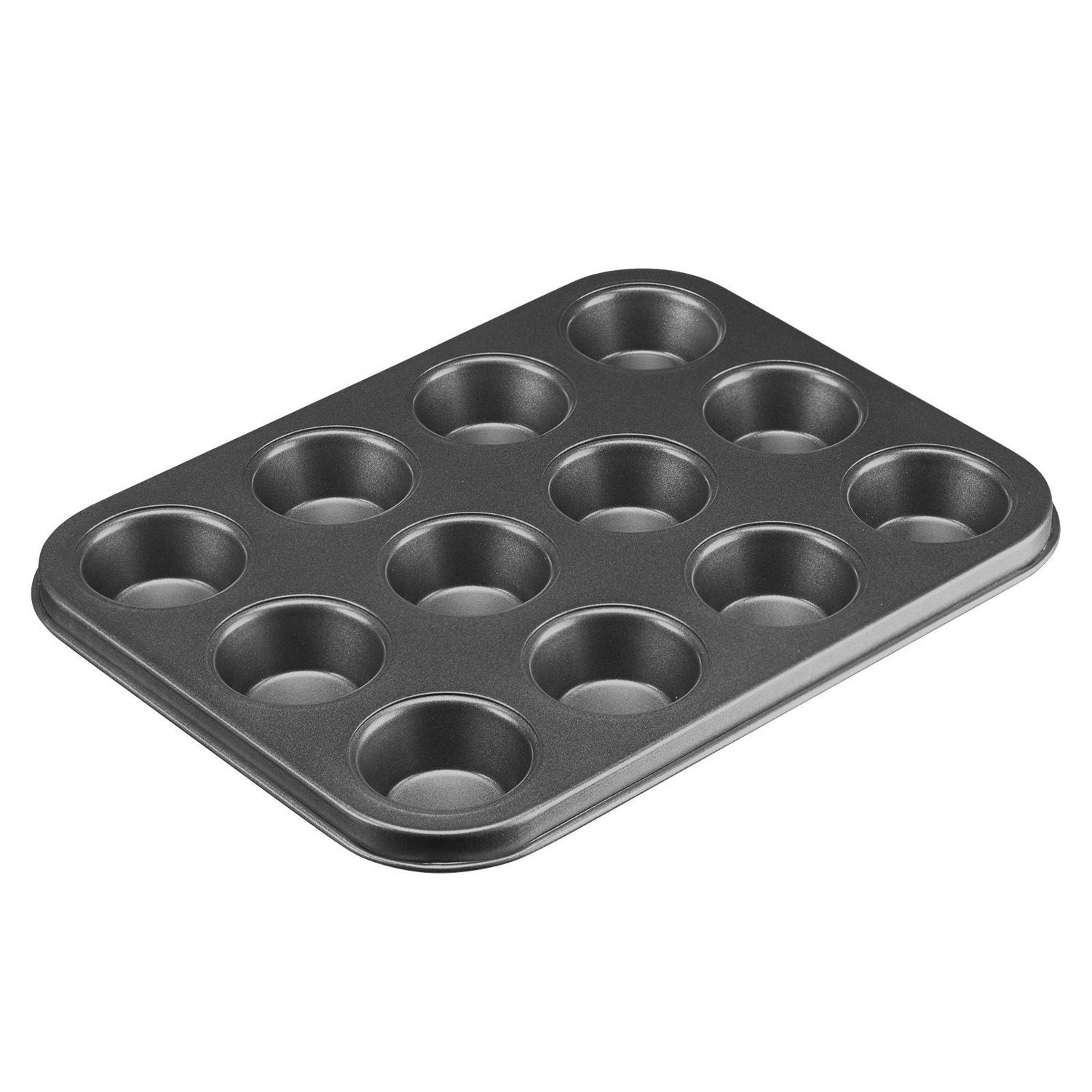 Westmark Mini-Muffin Baking Tin, For 12 muffins, Non-stick coating, Cold-formed steel, Back Meister, Anthracite, 32912270