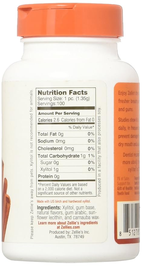 Amazon Com Zellies Gum Cinnamon 100 Count Dental Picks Grocery Gourmet Food