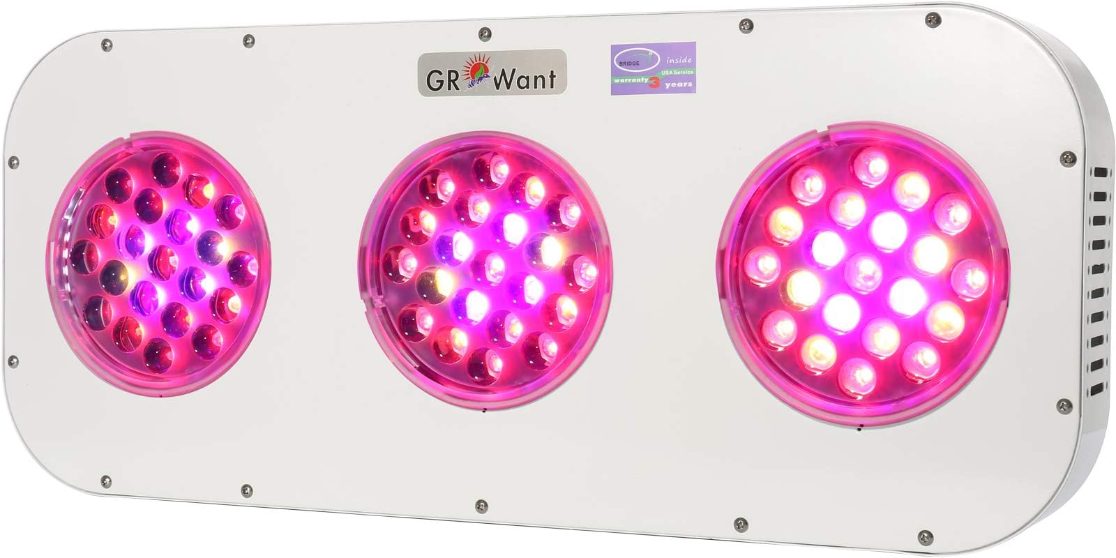 LED Grow Lights Panel Full Spectrum with UV and IR, OSRAM High PPF Horticulture LEDs, Daisy Chain, Aluminum Housing (480Watts, Silver)