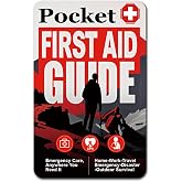 Tiny Pocket First Aid Guide for EDC Emergencies,Waterproof,1 Pack | 110 Life-saving skills,167 Emergency Tips,High-quaility print,Fold-out Design