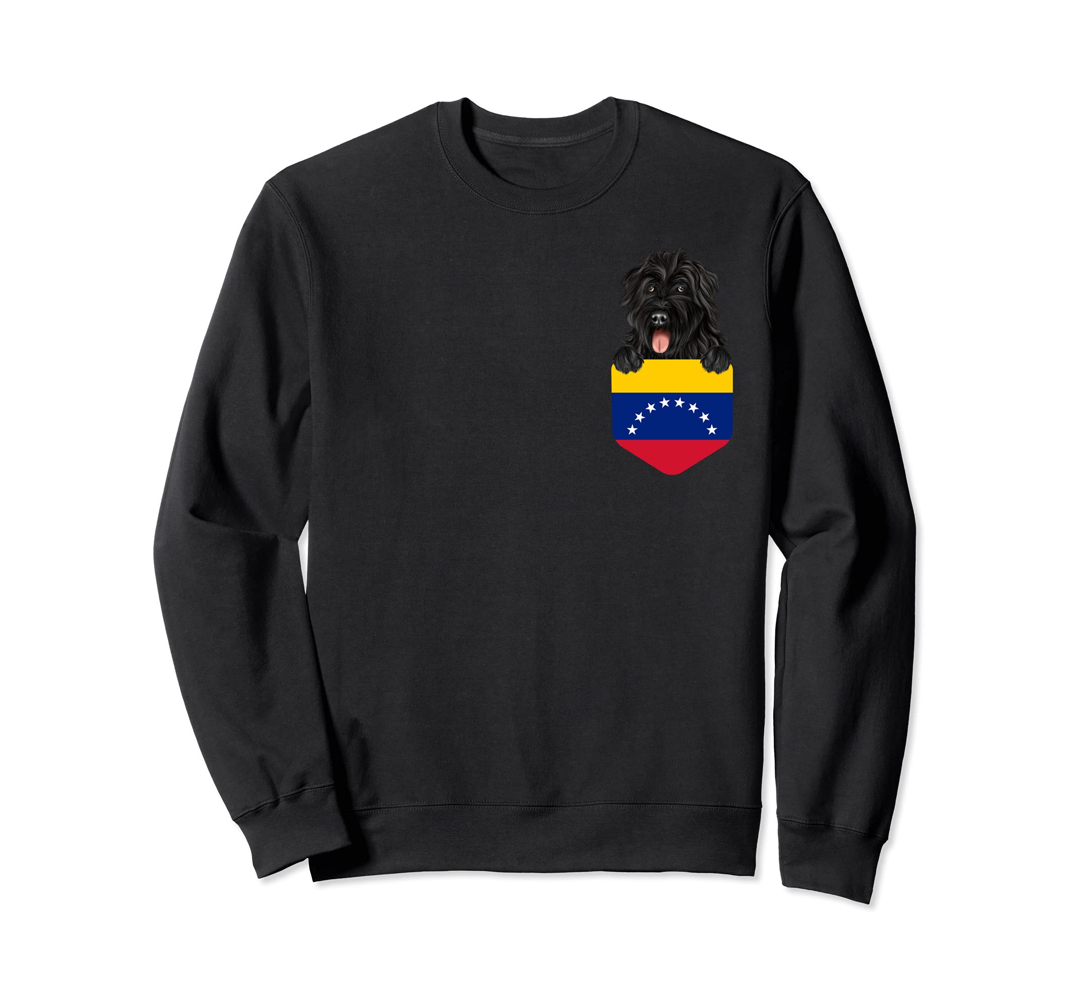 Venezuela Flag Bouvier des Flandres Dog In Pocket Sweatshirt