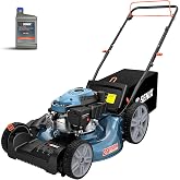 SENIX 21'' Self Propelled Gas Lawn Mower 170 cc, 6-Position Cutting, 3-in-1 | (Mulching, Side Discharge and Rear Bagging), 4-Cycle OHV Gas Lawn Mowwer, Front-wheel Drive 8 Inch/11 Inch