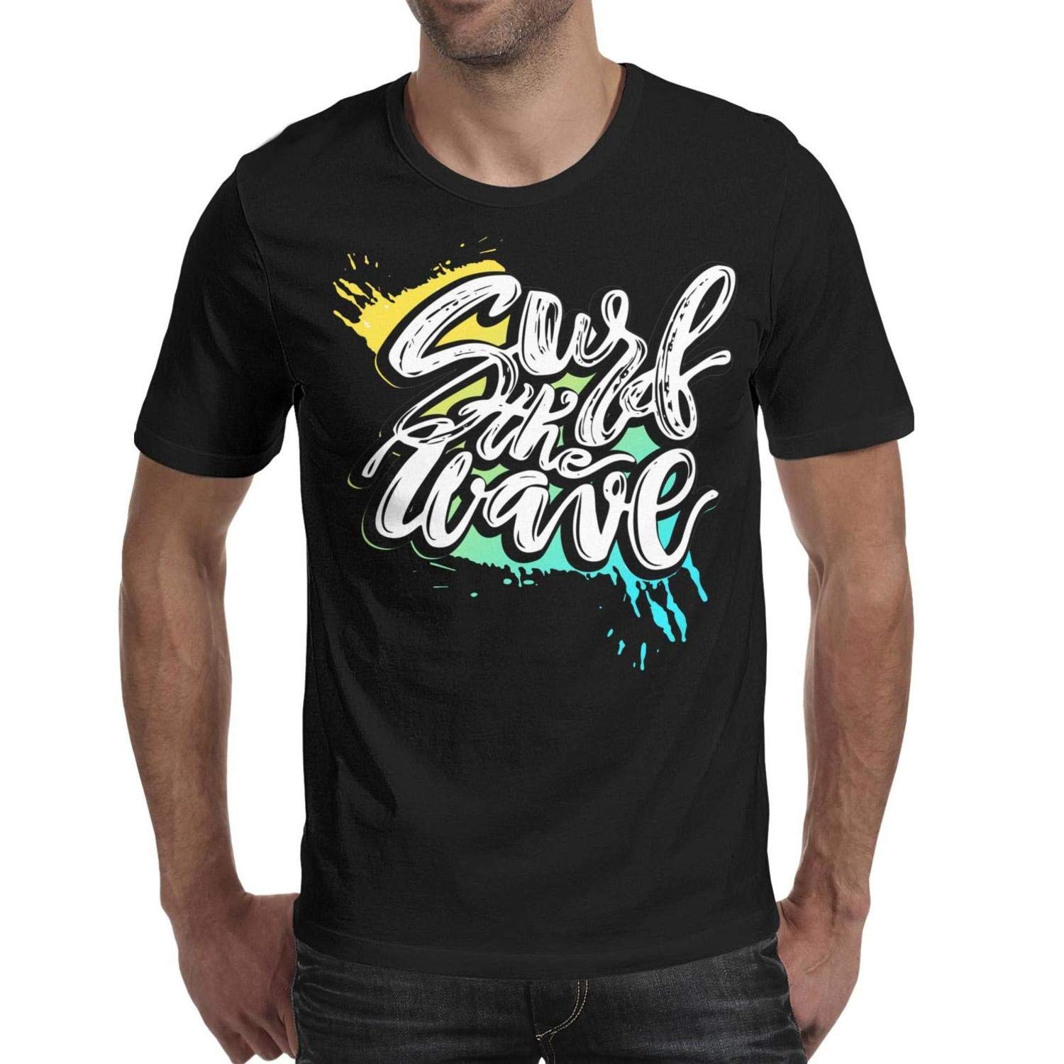 S Rainbow California Beach Surfing Summer T Shirts Cool Short Sleeve Basic Crew Neck T Shi