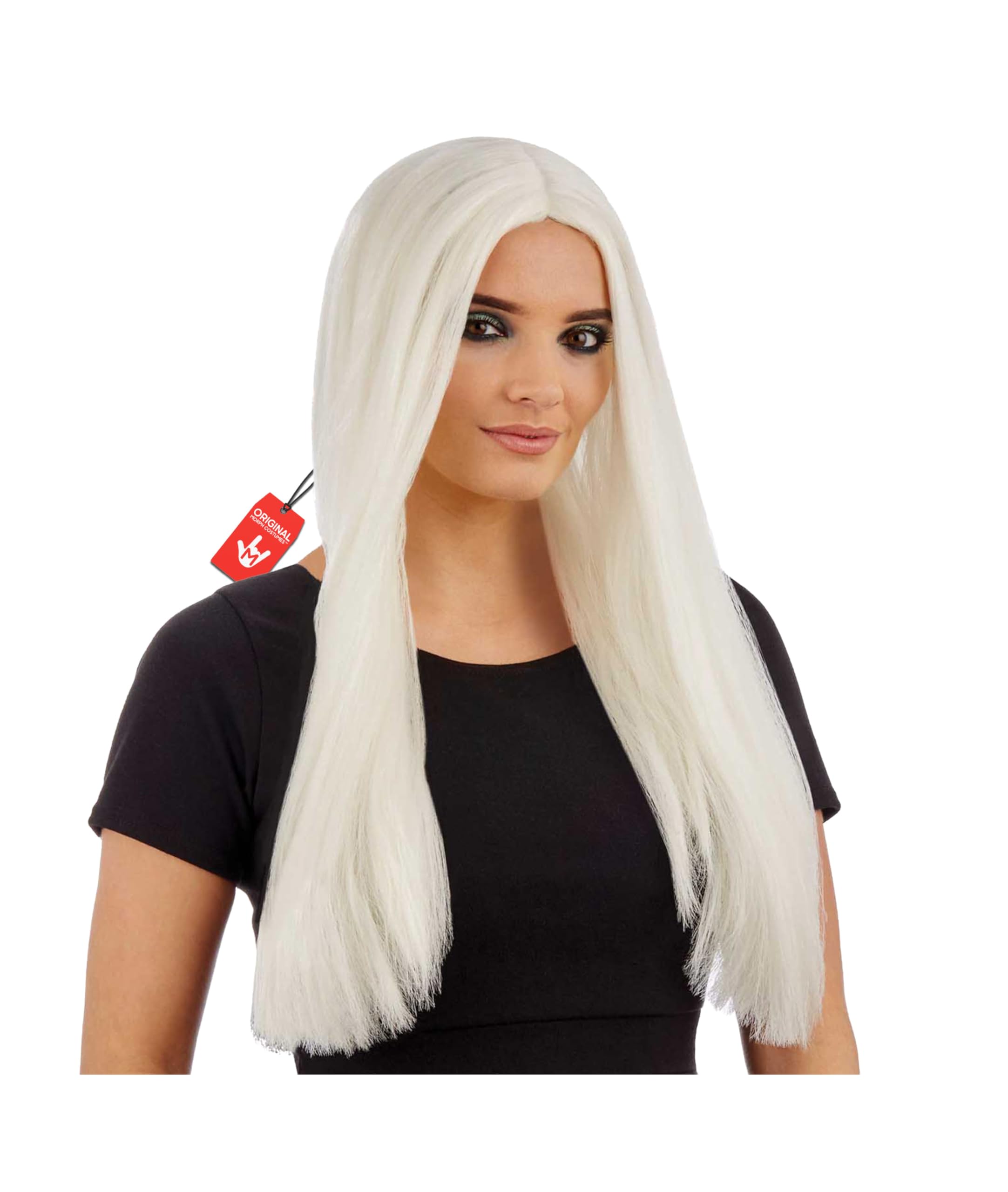 Adults Glow In The Dark Wig Womens Long Festival Party UV Hair Accessory One Size