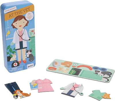 Petit Collage Shine Bright At The Vet Magnetic Game for Kids, Ages 3+