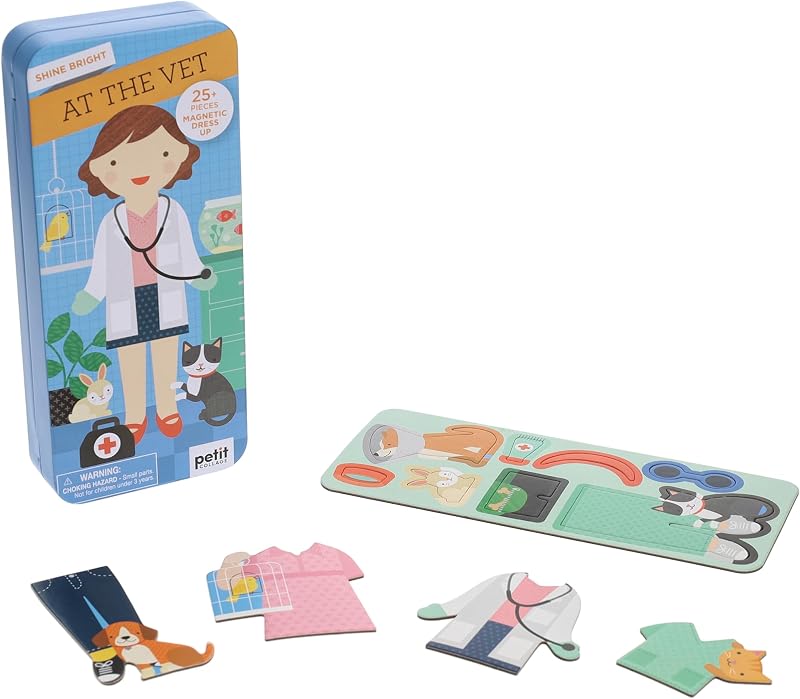 Petit Collage Shine Bright At The Vet Magnetic Game for Kids, Ages 3+