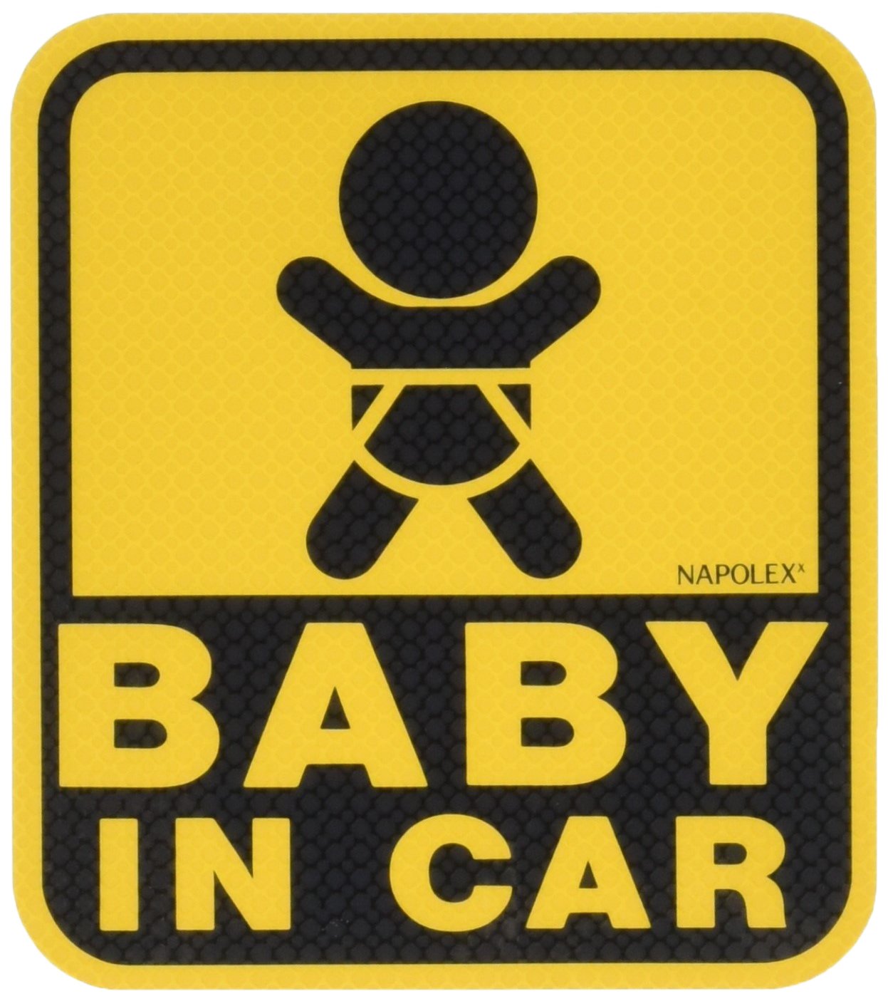 ナポレックス 車用 サイン セーフティーサイン BABY IN CAR 特殊吸盤タイプ(内貼り) 傷害保険付 SF-19商品画像