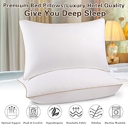 HIMOON Bed Pillows for Sleeping Standard Size Set