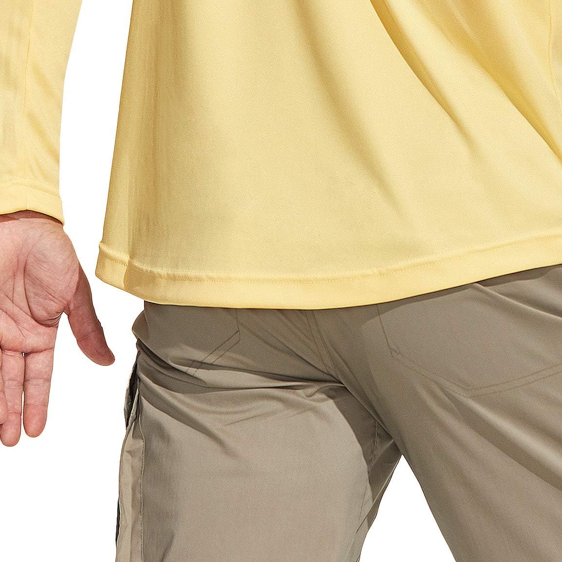CQR Men's UPF 50+ Outdoor Long Sleeve Shirts, UV Sun Protection Loose-Fit Water T-Shirts, Running Workout Shirt: Clothing