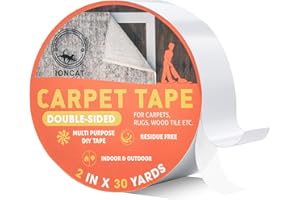 IONCAT Double Sided Carpet Tape Heavy Duty, Tape for Carpet Extra Strong, Rug Gripper for Carpets and Rugs, Gripper Rug Tape Cloth for Hardwood and Vinyl Floors, Removable, 2 Inches x 30 Yards