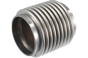 X AUTOHAUX Car Exhaust Flexible Pipe, 76x100mm 2.99"x3.94" Exhaust Flex Connector Pipes Bellows Universal for Car Durable Sta